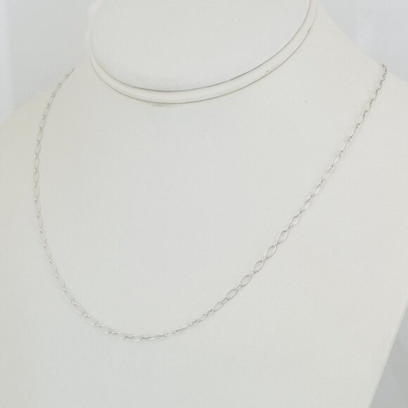 20" RARE Tiffany & Co Oval Link Chain Necklace in Sterling Silver AUTHENTIC - Picture 2 of 7